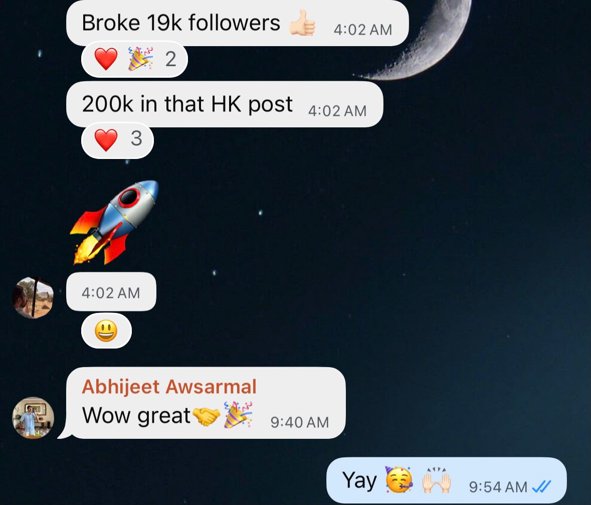 Client appreciation message